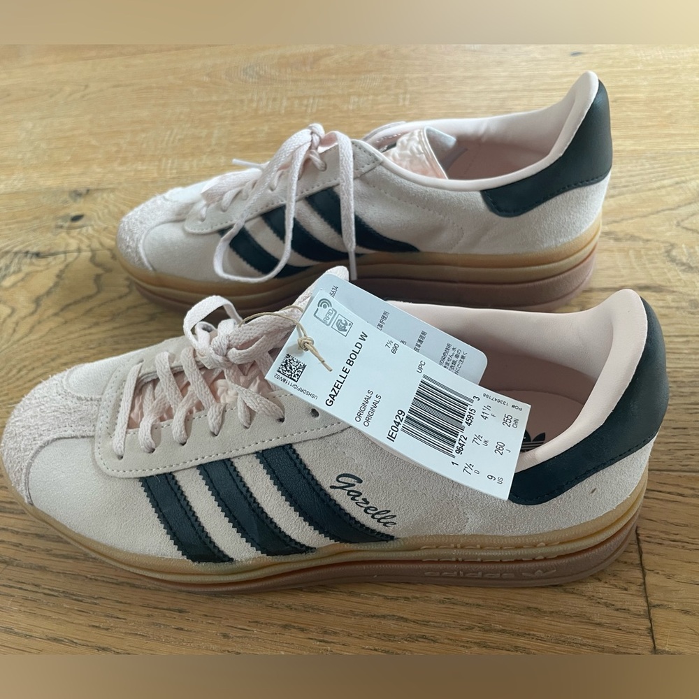 Adidas Gazelle Bold Wonder Quartz Black Gum - Pink Women’s Size 9 US